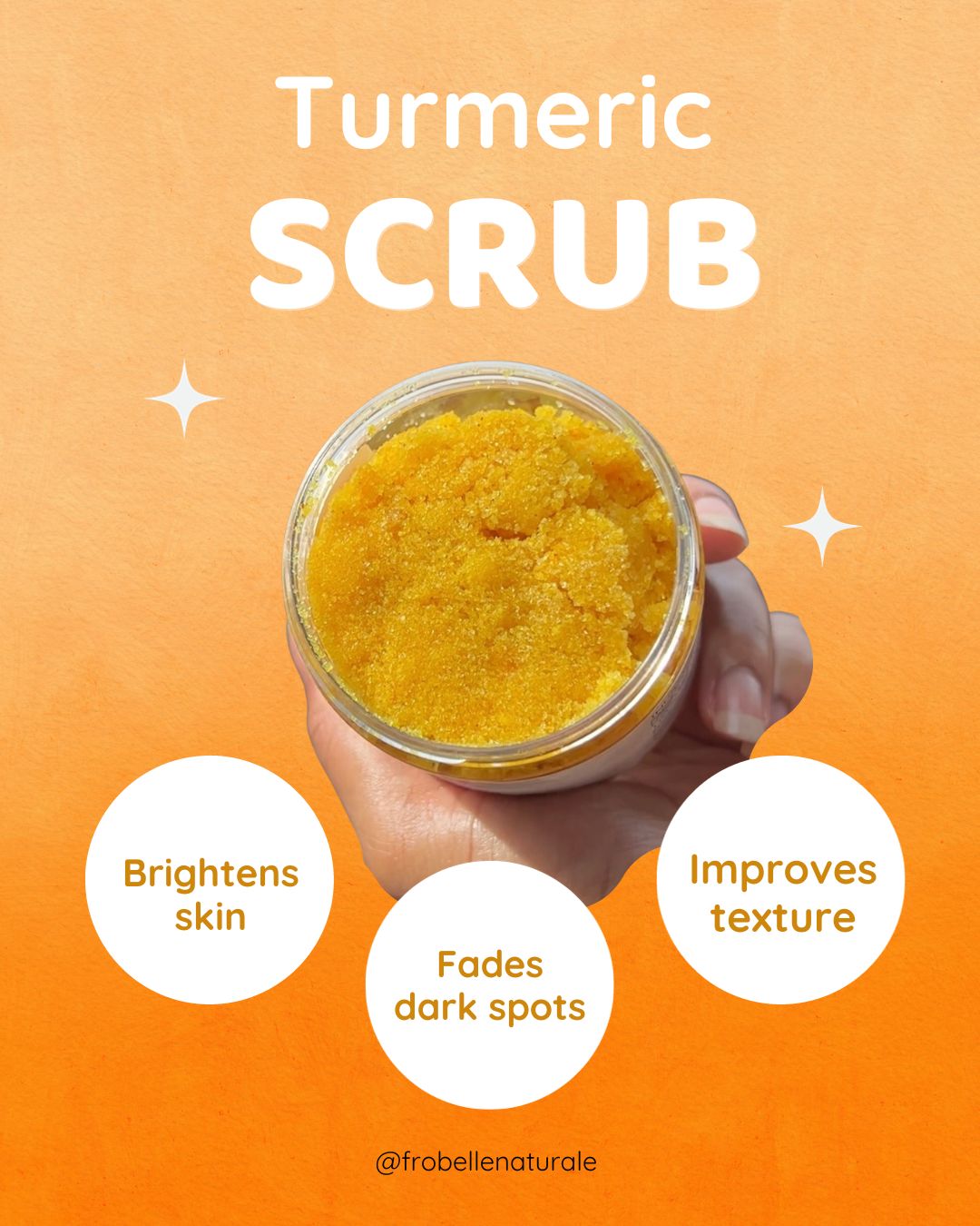 turmeric scrub frobelle naturale